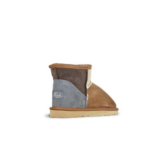 Burlee Women's Sheepskin Boot Mid Tricolor  – Warm & Stylish, Moisture-Wicking a - Picture 2 of 5
